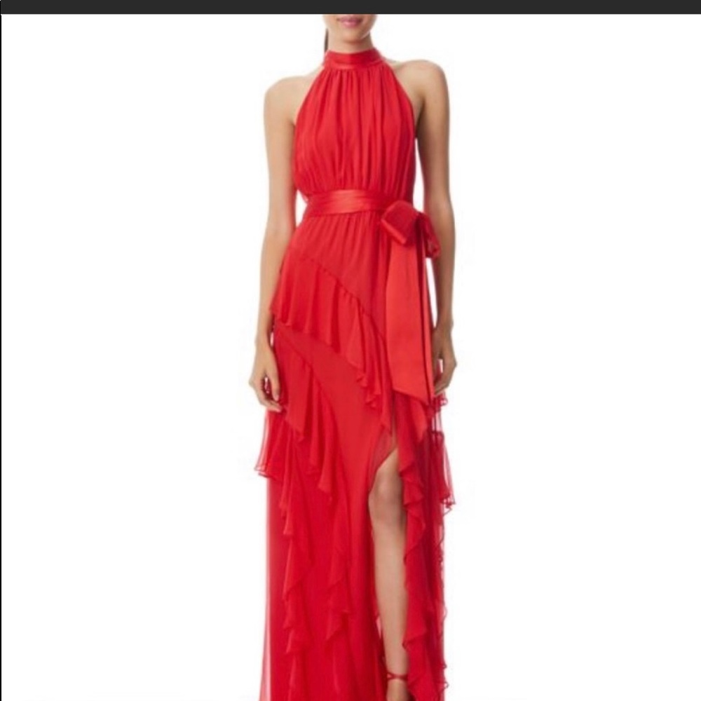 Alice + Olivia silk chiffon maxi dress